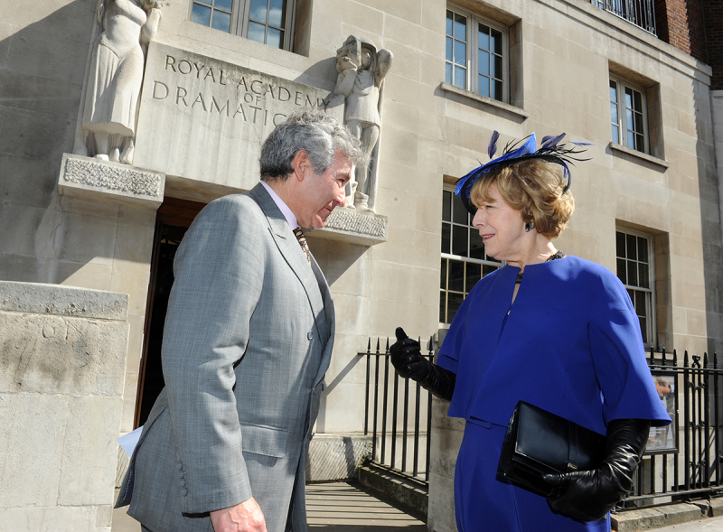 Mrs Sabina Higgins visiting RADA, The Royal Academy of Dramatic Art as part of the State Visit to the United Kingdom.
Pictured here with RADA Chairman Sir Stephen Waley-Cohen